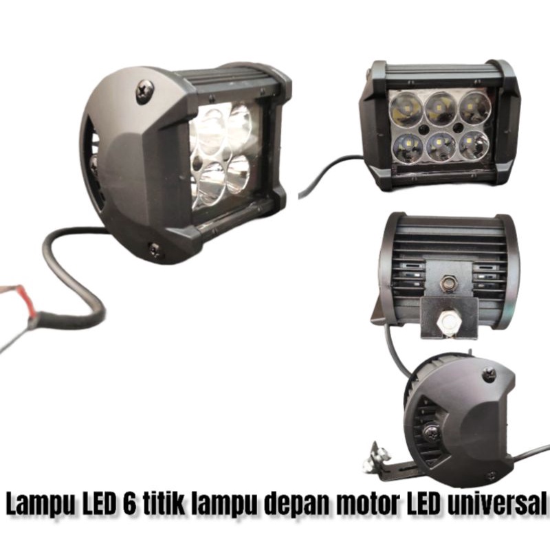 Lampu LED 6 titik lampu depan motor LED universal