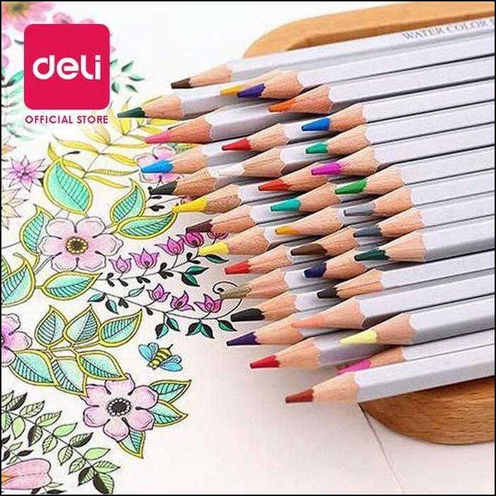 

DELI WATER COLOR PENCILS/Pensil cat air 24 WARNA
