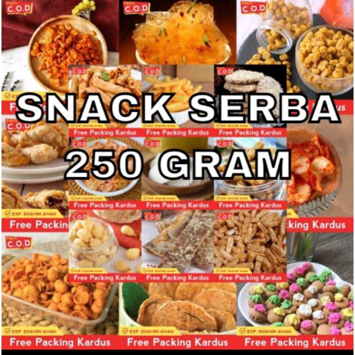 SNACK KILOAN TERLENGKAP 250 GRAM makanan ringan jajanan cemilan camilan pedas asin gurih manis murah