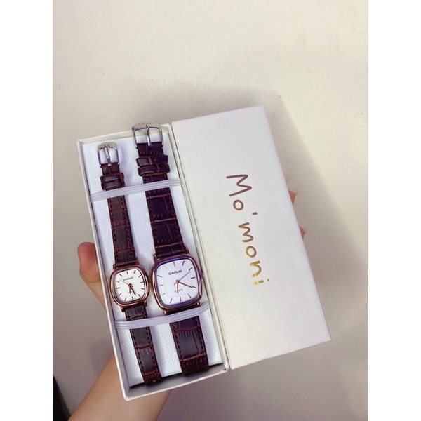 Jam tangan Couple RJ-58 Pasangan wanita dan pria Warna coklat Gaya ulzzang Korea Import KY-BA