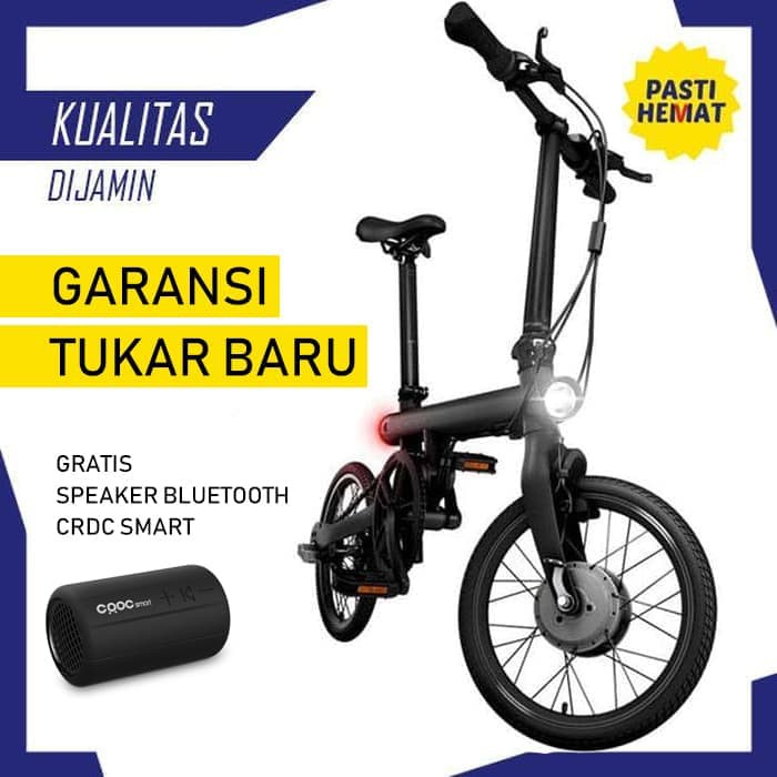 Xiaomi Qicycle Sepeda Elektrik Lipat Smart Bicycle - COMPLETE PACK