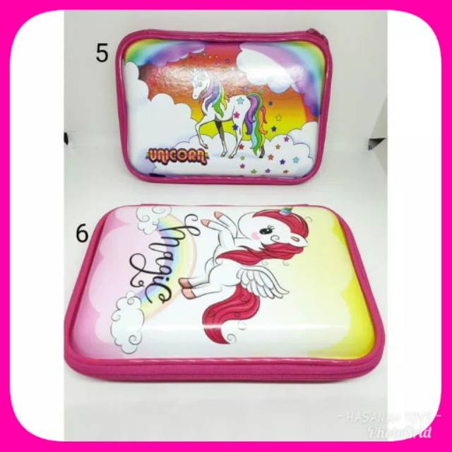 

Kotak pensil karakter Unicorn / alat tulis Anak motif Unicorn / Alat tulis motif kartun lucu terbaru