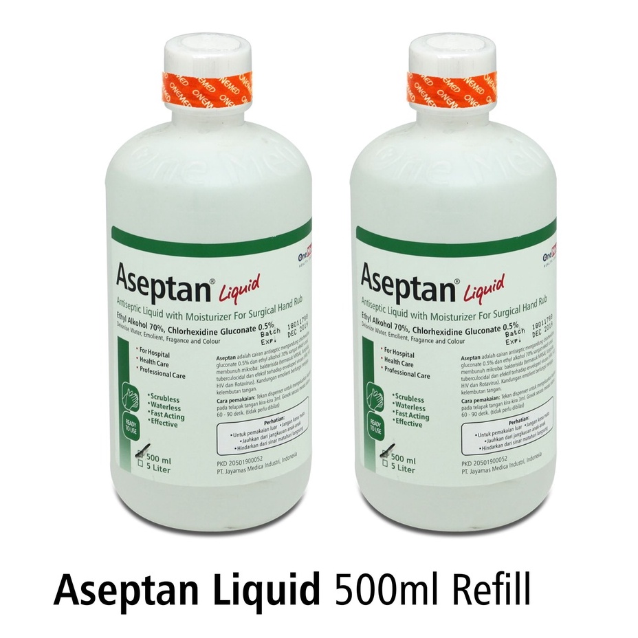 ASEPTAN Hand Sanitizer 500ML REFILL ONEMED OJ Aseptan OneMed Hand Sanitizer 500 cc Refill