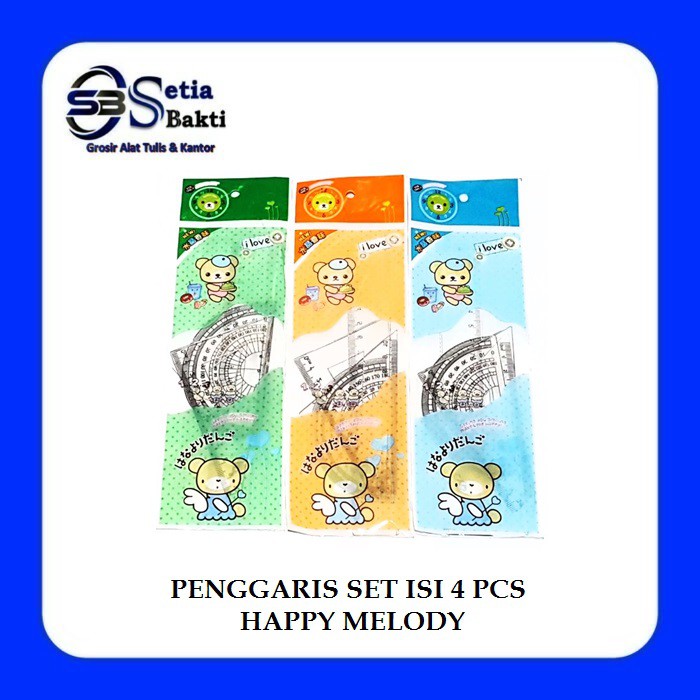 

Penggaris Set Happy Melody - 1 Set Isi 4 Pcs