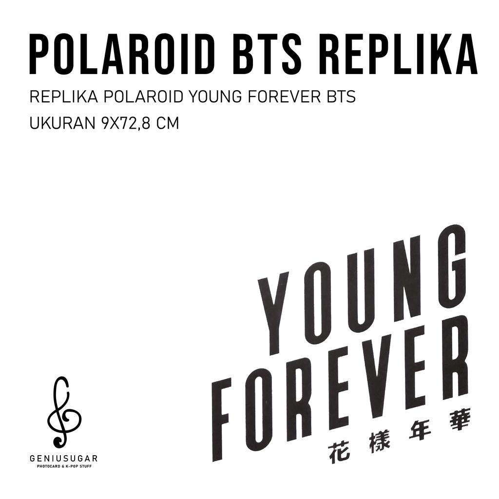 [REPLIKA BTS] PHOTOCARD POLAROID YOUNG FOREVER UNOFFICIAL