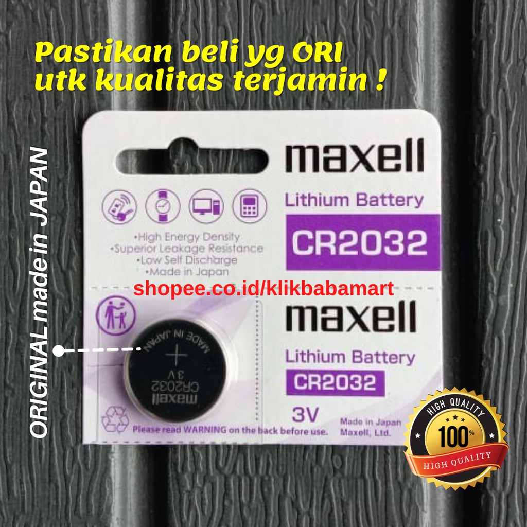 BATERAI REMOT MOTOR HONDA VARIO 150 SMARTKEY KEYLESS REMOTE ALARM KUNCI ORIGINAL MAXELL SATUAN PCS-4