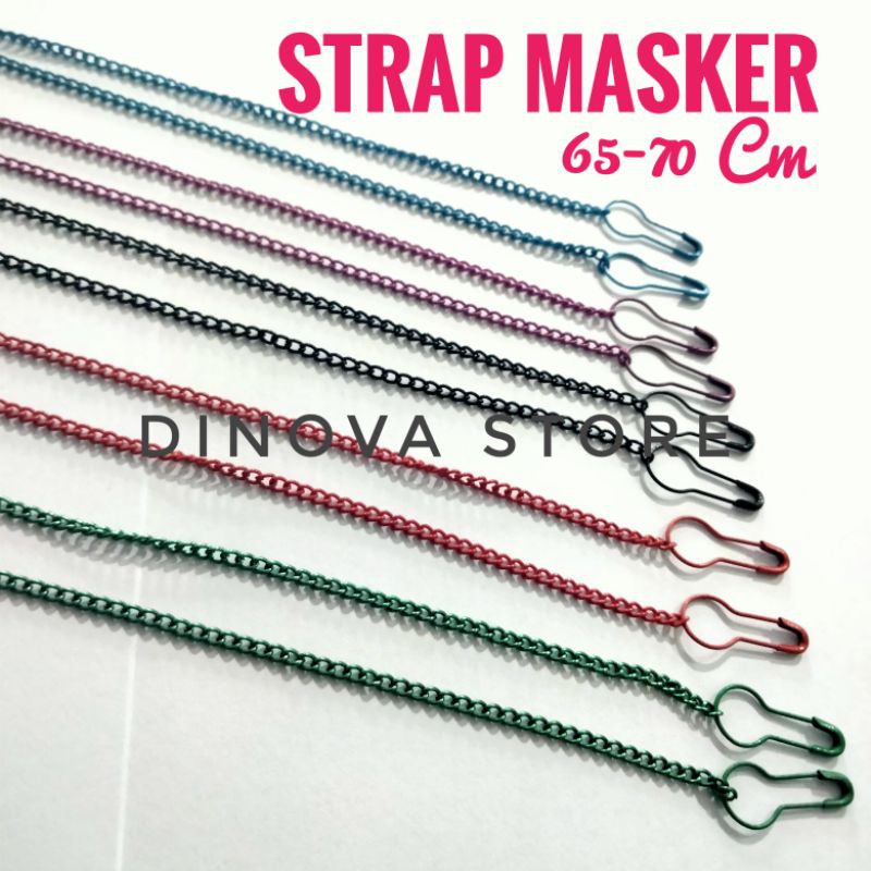 strap masker RANTAI WARNA/kalungmasker rantai/tali masker