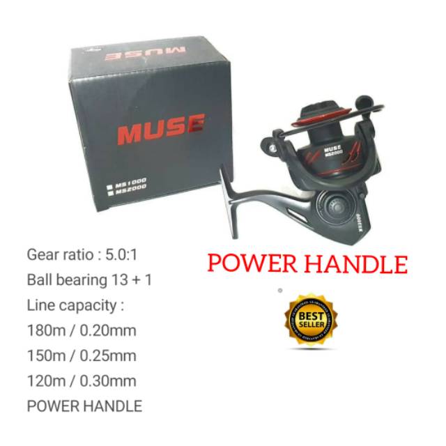 Reel LIZARD MUSE 2000 3000  4000 6000 POWER HANDLE. HARGA PROMO