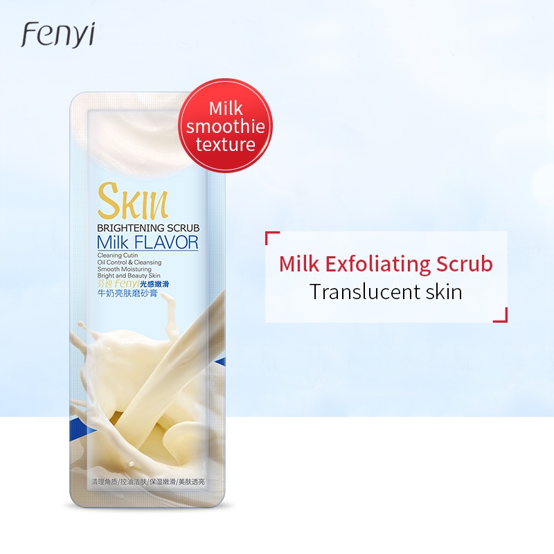 Fenyi Milk Peach Body Exfoliating Scrub Krim Toner Wajah Persik