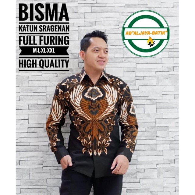 Kemeja Batik BISMA FULL FURING Katun Halus Ori Solo