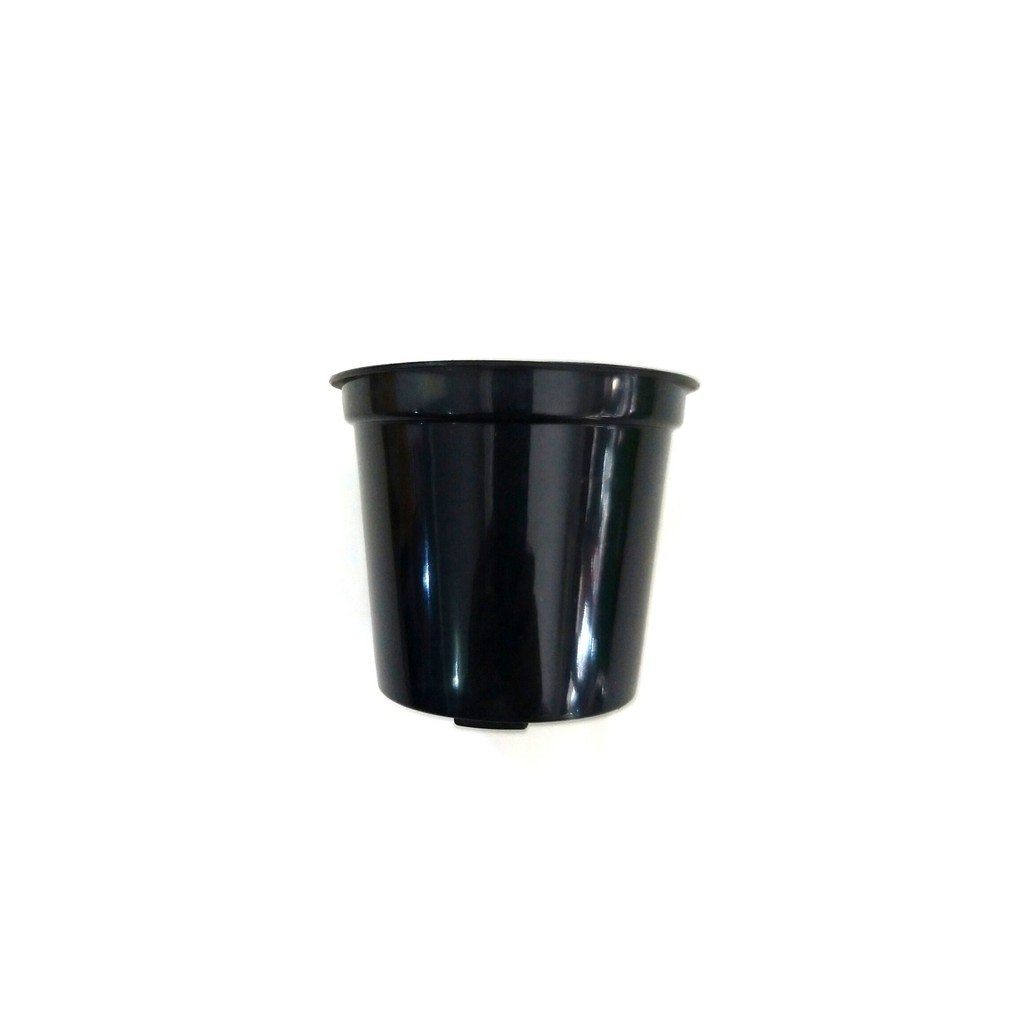 POT BUNGA PLASTIK/TANAMAN UKURAN DIAMETER 8 CM HITAM