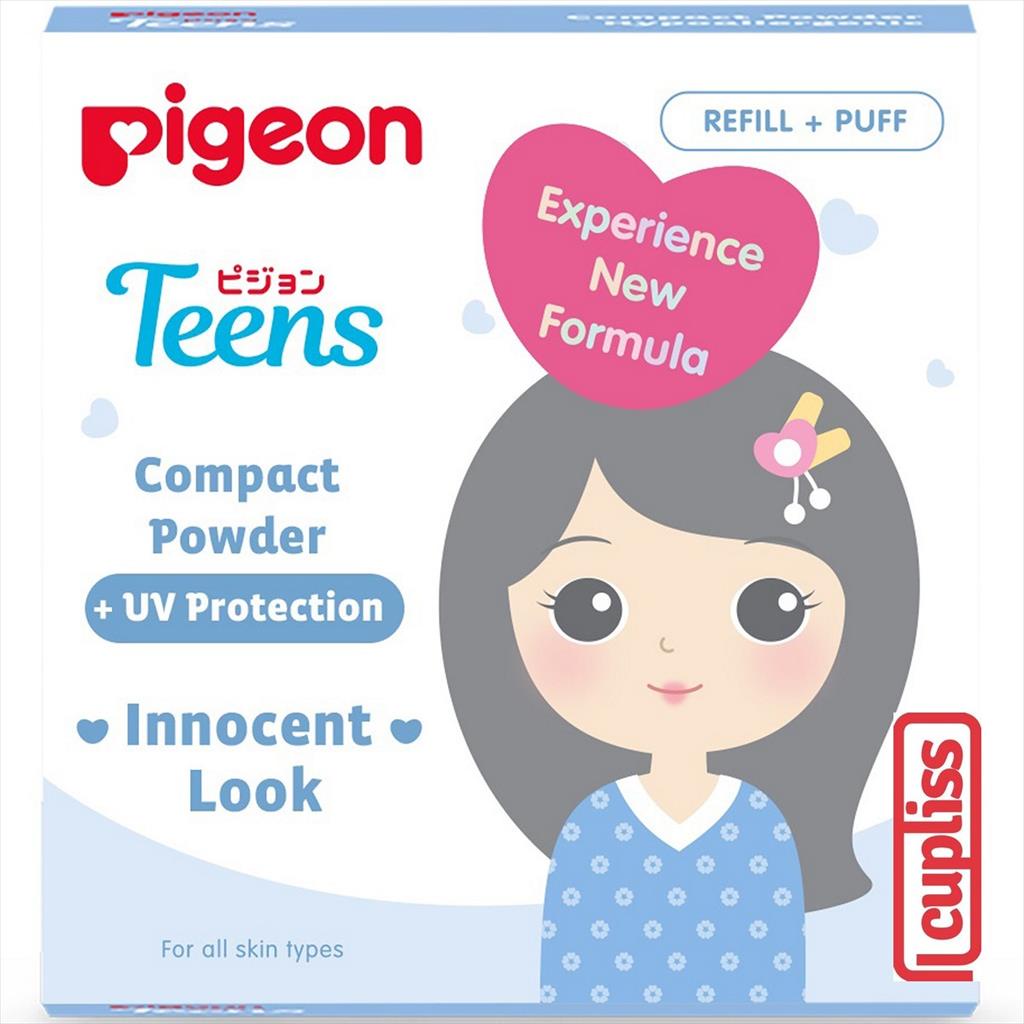 PIGEON Teens Refill Compact Powder + UV Innocent Look 14gr Bedak