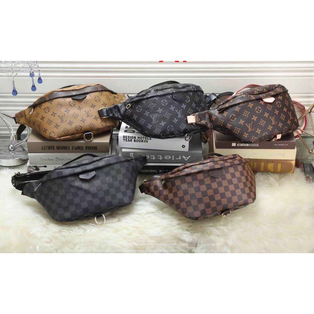 Lv bumbag / waistbag unisex / lv waistbag / lv beltbag / lv damier / lv monogram / tas syahrini
