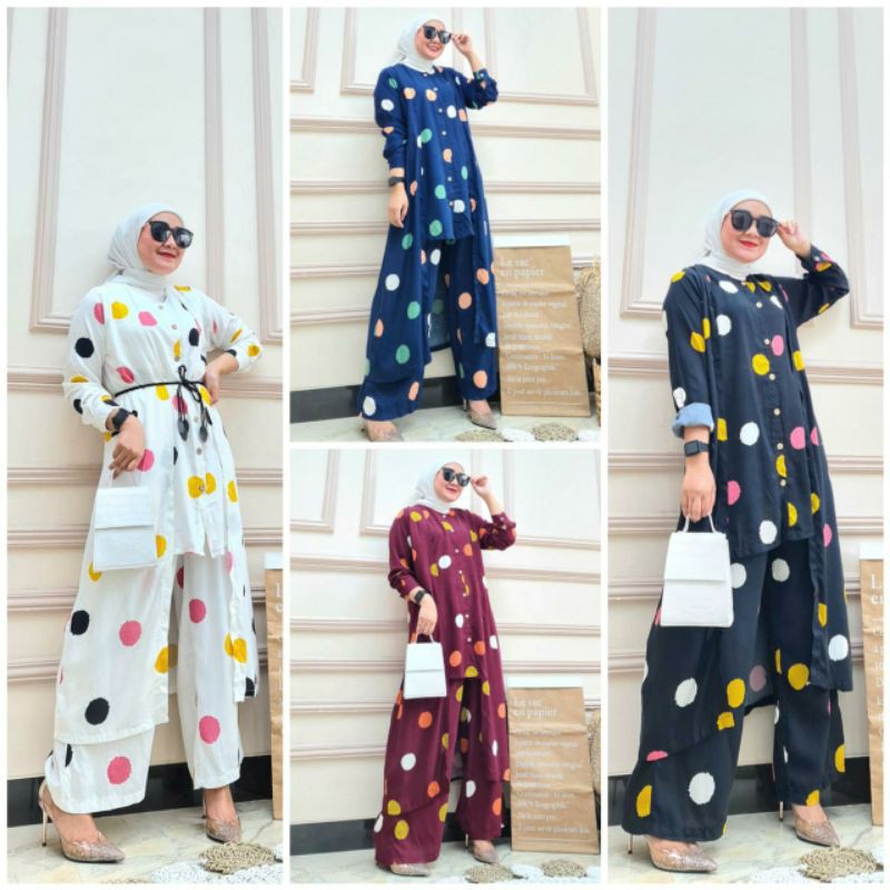 Kelly Set, SETELAN/ONESET WANITA SUPER CANTIK BAHAN KATUN RAYON IMPORT LD 120 TERMURAH ootd