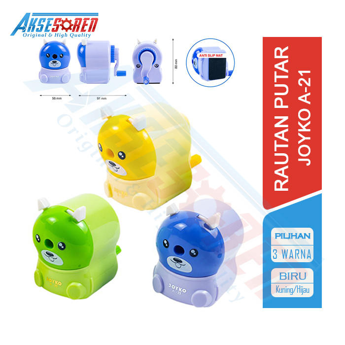 

Rautan Pensil Putar Karakter Joyko [A-21] / Serutan Pengserut Pensil Giling / Pencil Pinsil Pingsil