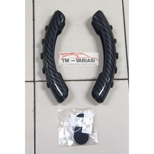 4D Cover Sarung Pelindung Stir Mobil Hitam Carbon Anti Slip