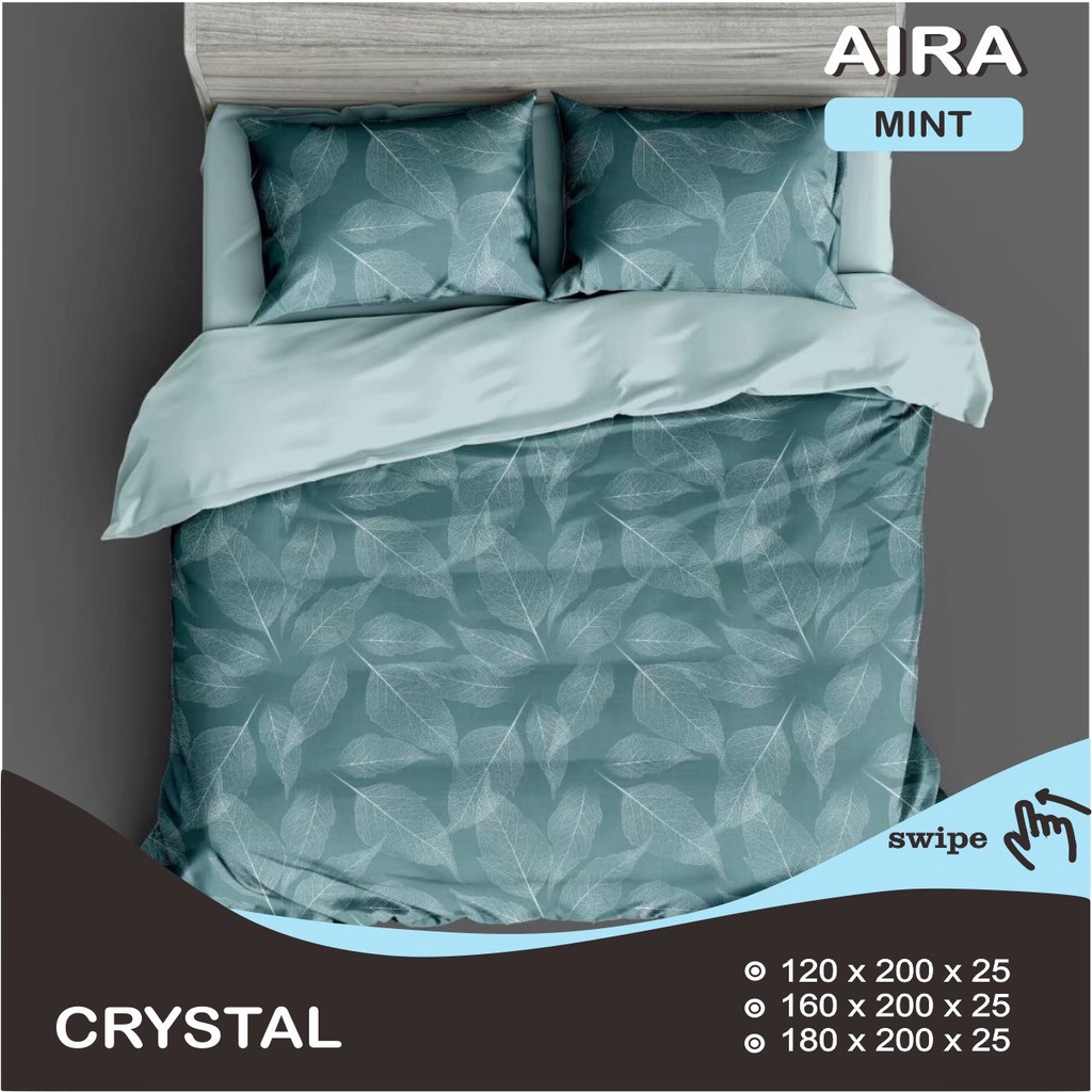 Sprei Set Sandy Collection Crystal Microfiber Tinggi 25 Ukuran 120 160 180 Aira Motif Floral