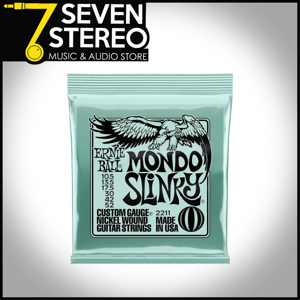 Ernie Ball Mondo 2211 Slinky Nickel Wound Electric Guitar Strings 10.5-52