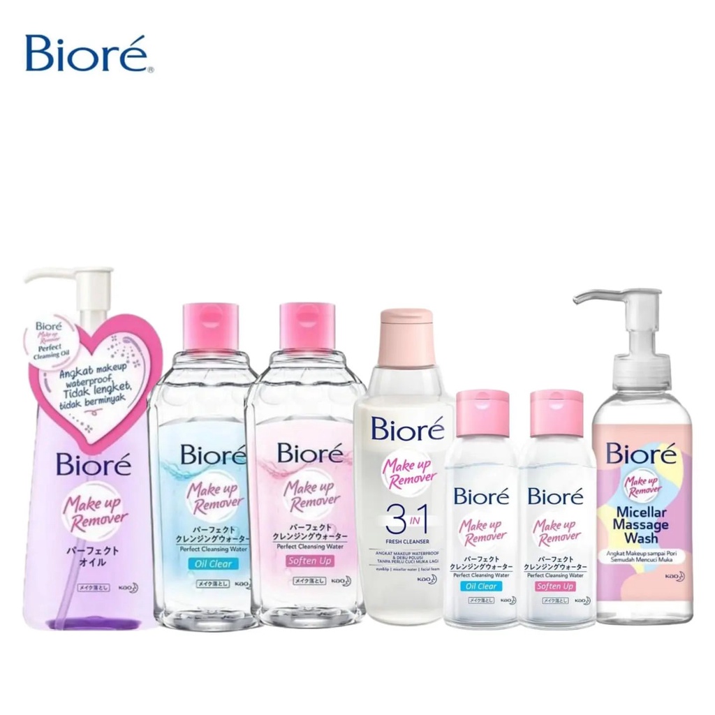 BIORE Makeup Remover / Micellar Water Oil Clear & Soften Up All Size