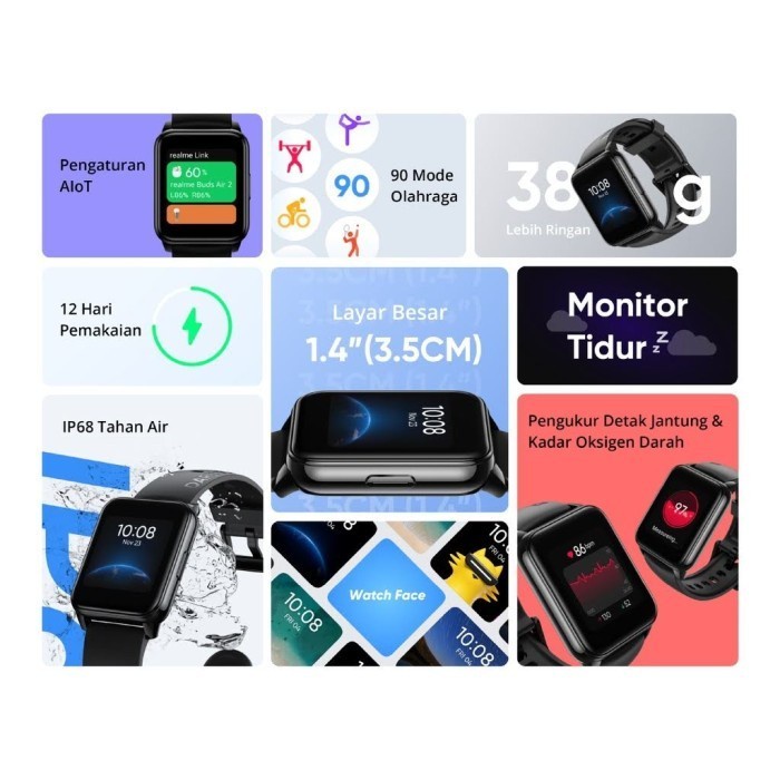 Realme Watch 2 Smart Watch Jam Tangan Garansi Resmi