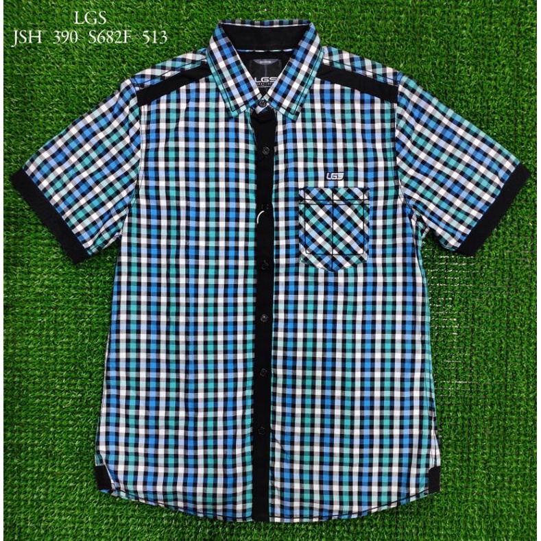 Kemeja casual slimfit LGS original lengan pendek.