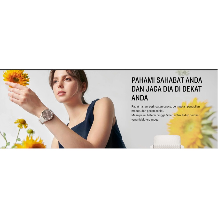 Garmin Watch VivoMove Sport Silicone Band Ivory Peach Garansi TAM 2 Tahun