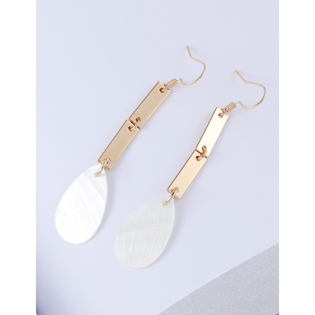 LRC Anting Tusuk Fashion Real Gold Alloy Shell Drop Earrings F79762