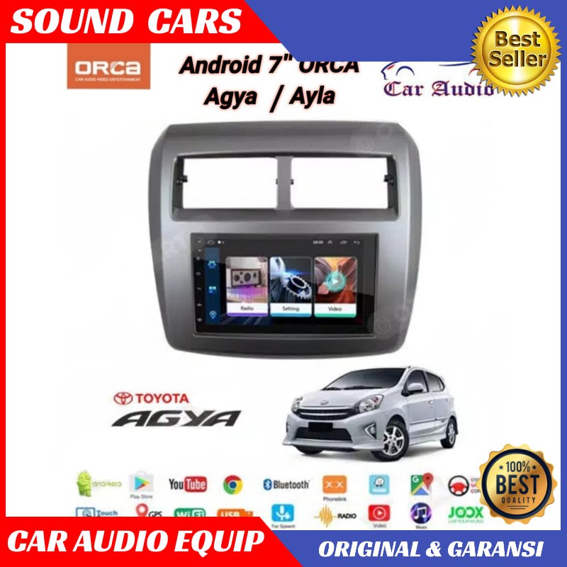 Double din Android Agya Double din Android Ayla Head Unit ORCA 7688 Best Quality Garansi Original
