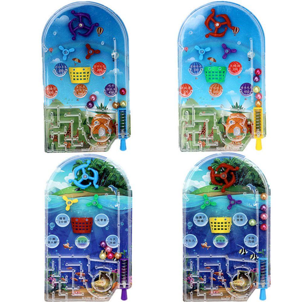 【 ELEGANT 】 Permainan Musim Semi Kreatif Tabletop Indukan Interaktif Mainan Skor Orang Tua-Anak Pinball Plate