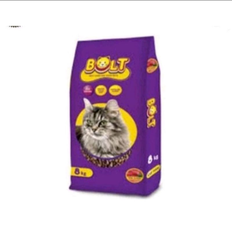 Ekspedisi makanan kucing Bolt 8kg kible ikan- frespack