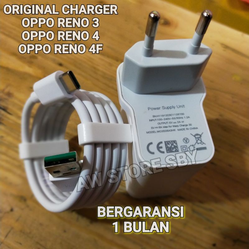 CHARGER OPPO 30W TYPE C FAST CHARGING RENO 2/ RENO 3/ A54/ A74/ 4F/ REALME 8/ C25 [OPPO-30W] SUPER VOOC