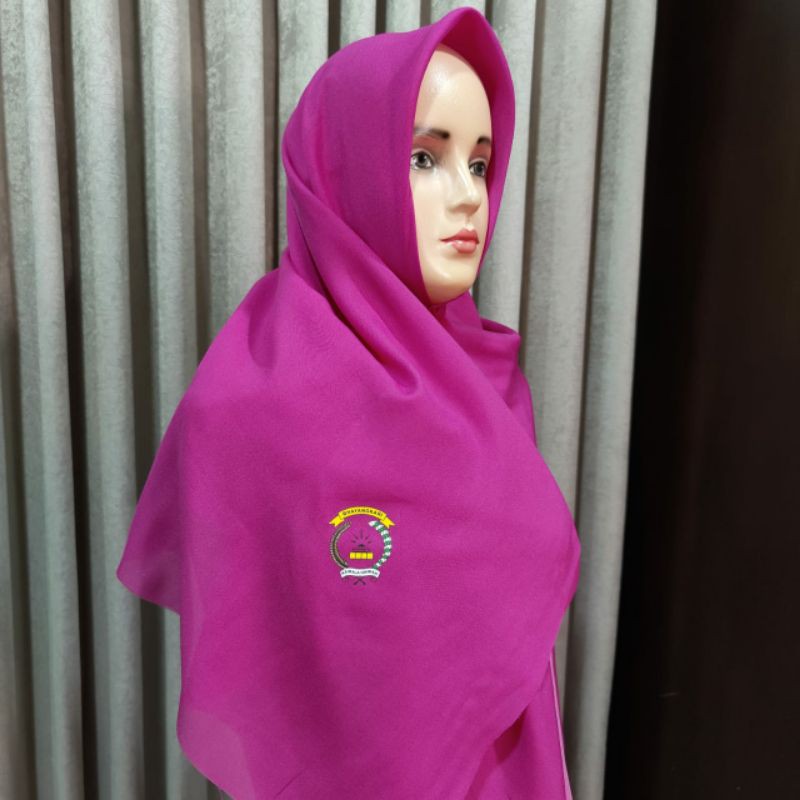 Kerudung warna bhayangkari / kerudung segiempat warna bayangkari