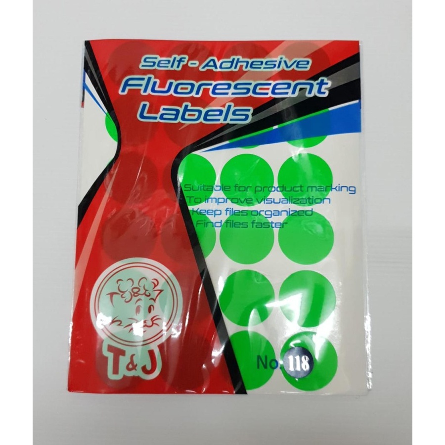 

LABEL STICKER TOM & JERRY BULAT HIJAU NO 118 (5lembar)