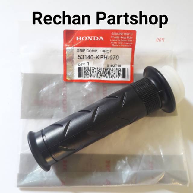 Karet Pipa Gas Hand Grip Handfad Kanan Supra X 125 Kharisma Fit New Ori AHM 53140-KPH-970