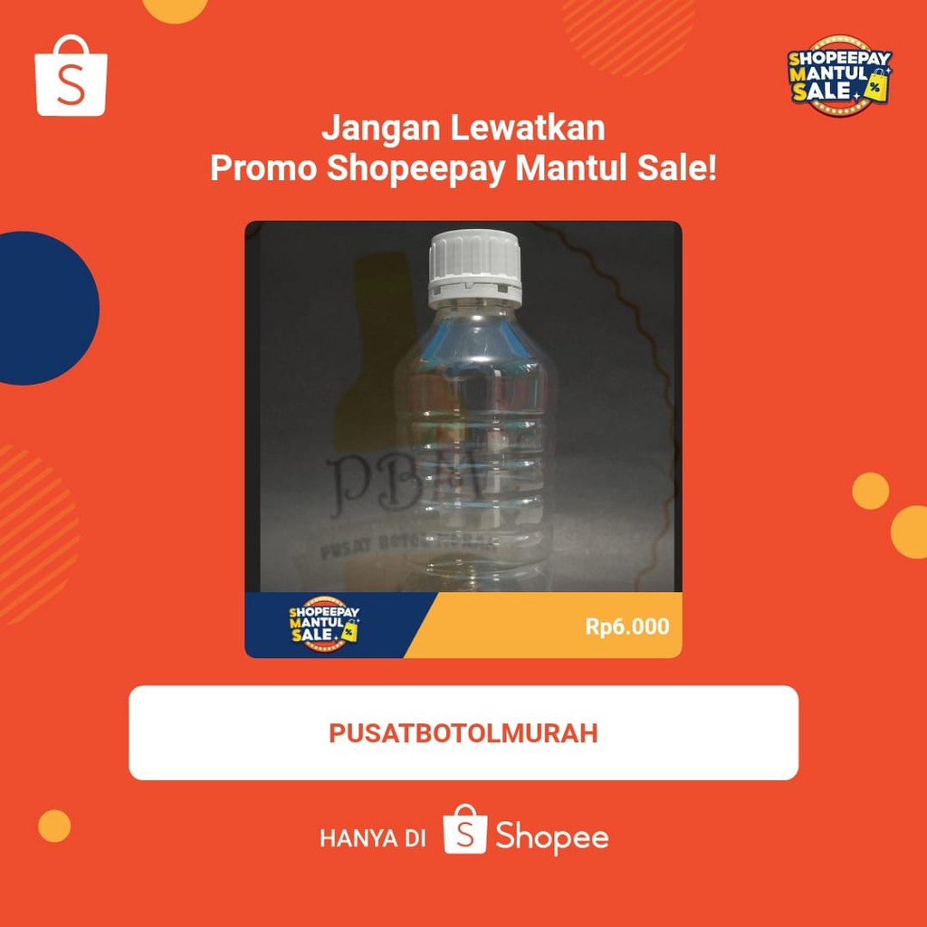 BOTOL PLASTIK PS 1 LITER BAHAN PET BENING PROMO