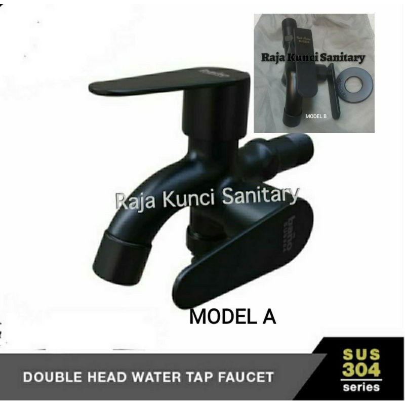 Kran Cabang Hitam Black Stainless SUS 304/Kran Shower/Kran Hitam/Kran Cabang