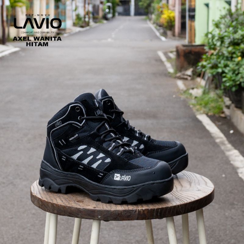 Sepatu Safety Pria Wanita Original Size 36 - 38 Ujung Besi Lavio Axel untuk Kerja Proyek Lapangan