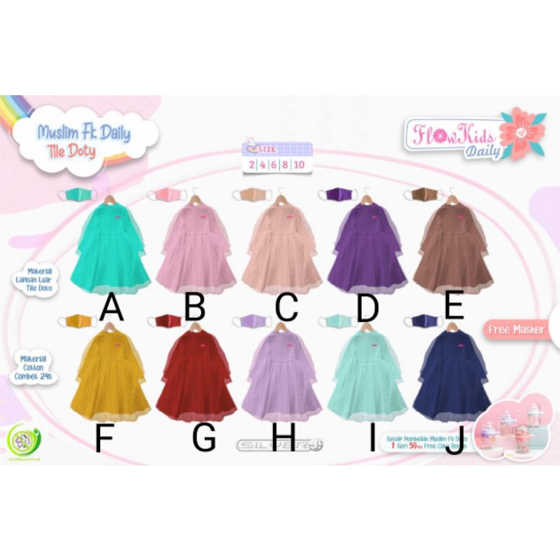 Gamis Muslim Tulle Doty by Flowkids