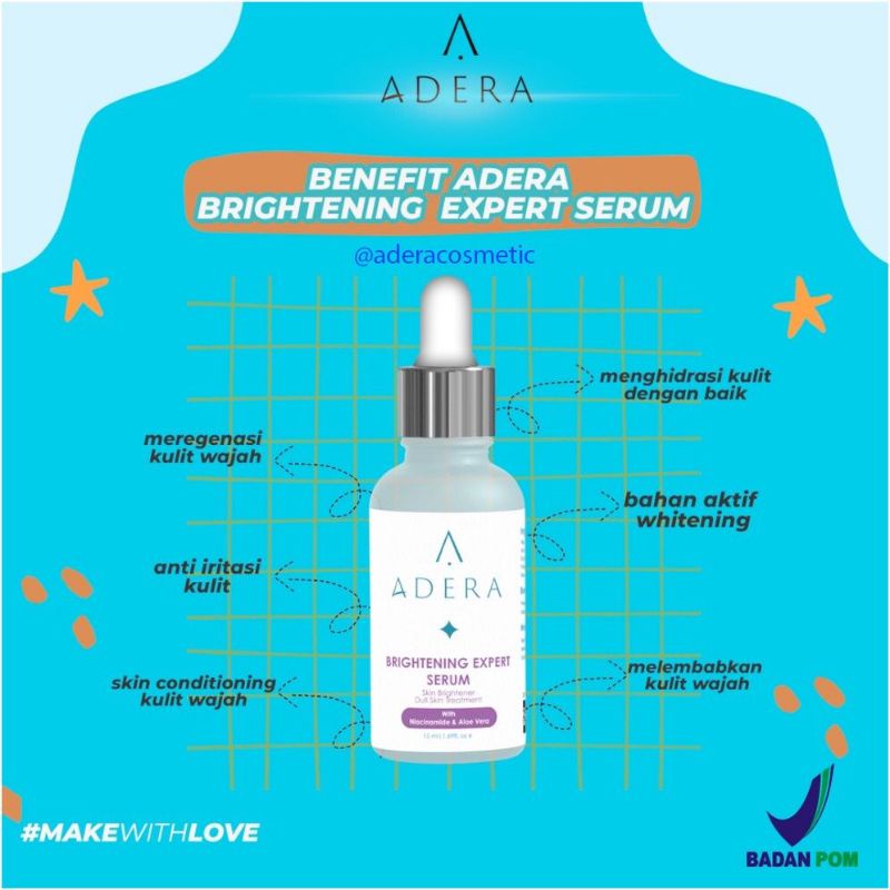 Adera Serum Glowing bersih Terdaftar BPOM