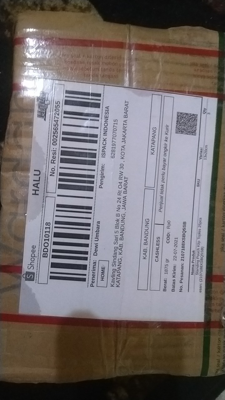 Standing Pouch Klip Toples 25pcs