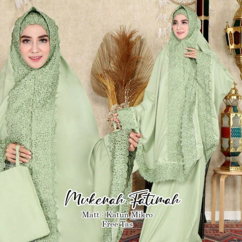 (BISA COD) MUKENA DEWASA FATIMAH KHADIJAH PREMIUM FREE TAS