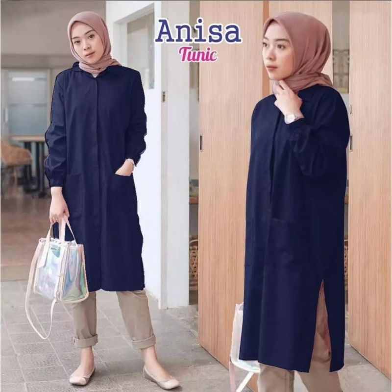 ANISA TUNIK JUMBO LD140 RAYON POLOS PREMIUM TERMURAH