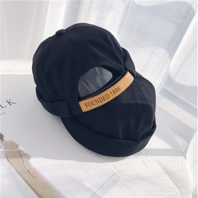 Topi Korea Fashion 1986 Topi Wanita dan Pria Unisex Sailor Cap Katun Retro Beanie Hat Adjustable Docker Hat