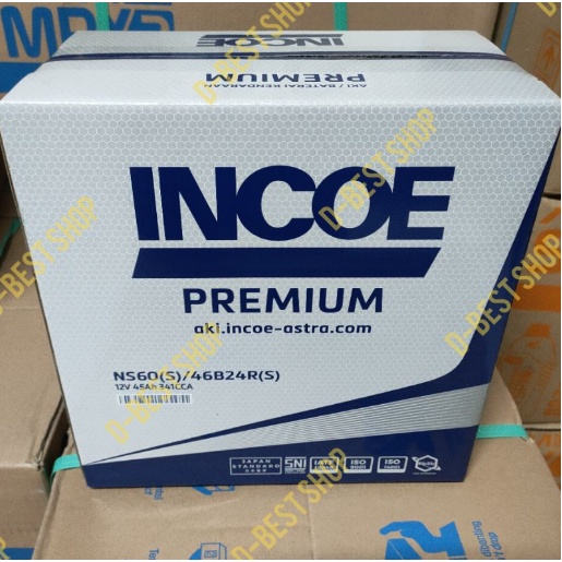 AKI / ACCU BASAH INCOE NS60S / 46B24RS - 45 Amp + (isi ) tinggal pakai