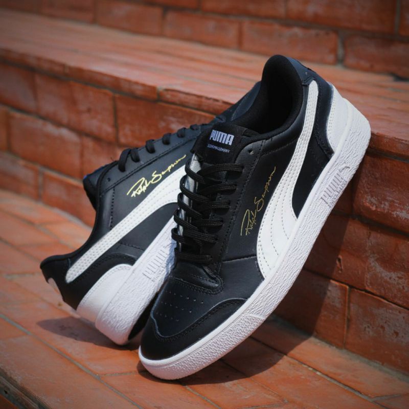 SEPATU PUMA RALPH SAMPSON LOW BLACK WHITE ORIGINAl