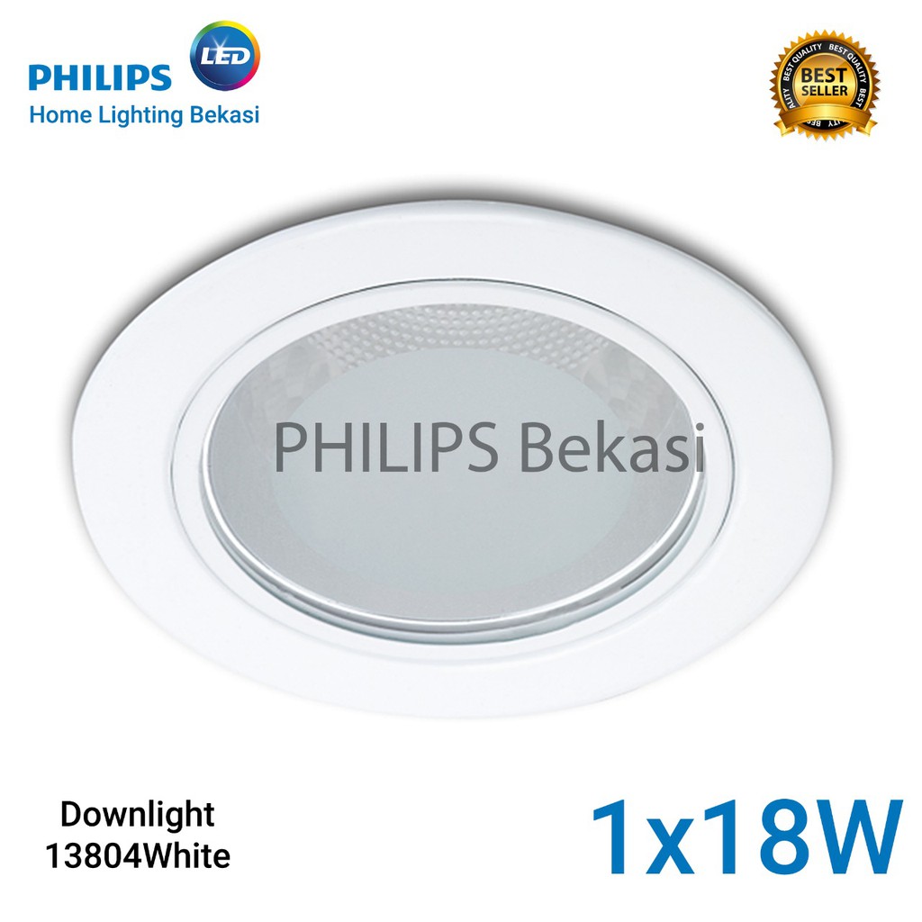 Philips Lampu Downlight 4 inch 13804 Putih Cover Glass