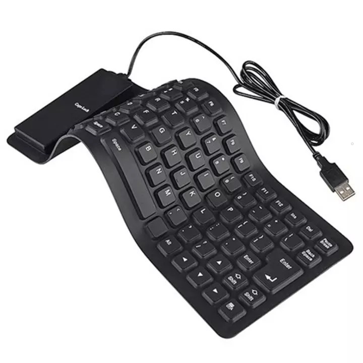 keyboard luar external USB FLEXIBLE karet USB KEYBOARD laptop komputer