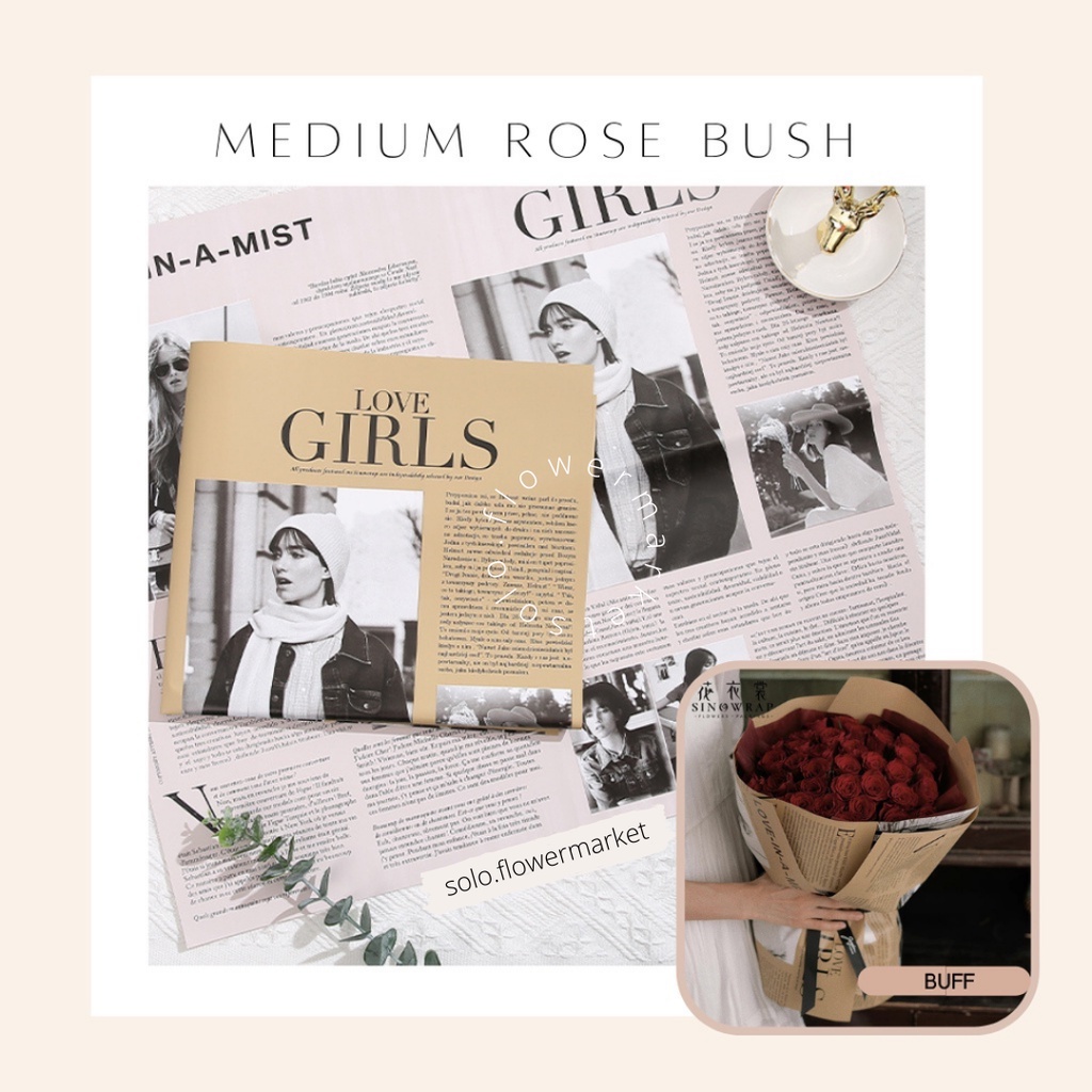

GIRLS MAGAZINE NEWSPAPER kertas kado motif vintage magazine KORAN korea plastik bunga flower CELLOPHANE KERTAS BUNGA HAND BOUQUET WATERPROOF Magazine Style Aesthetic Big Deco Paper / Kertas Dekorasi Jurnal motif Majalah Estetik PROPERTI FOTO TERMURAH