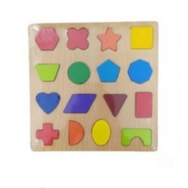 Medium Chunky Puzzle Huruf Besar Puzzle 3d Chunky Angka 20x20cm Mainan Anak Puzzle Timbul Kayu