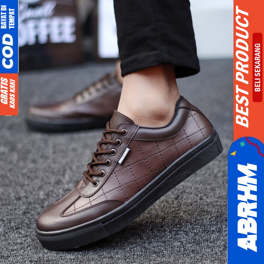 Abrhm Pedro - Sepatu Formal Pantofel Pria Kerja Hitam